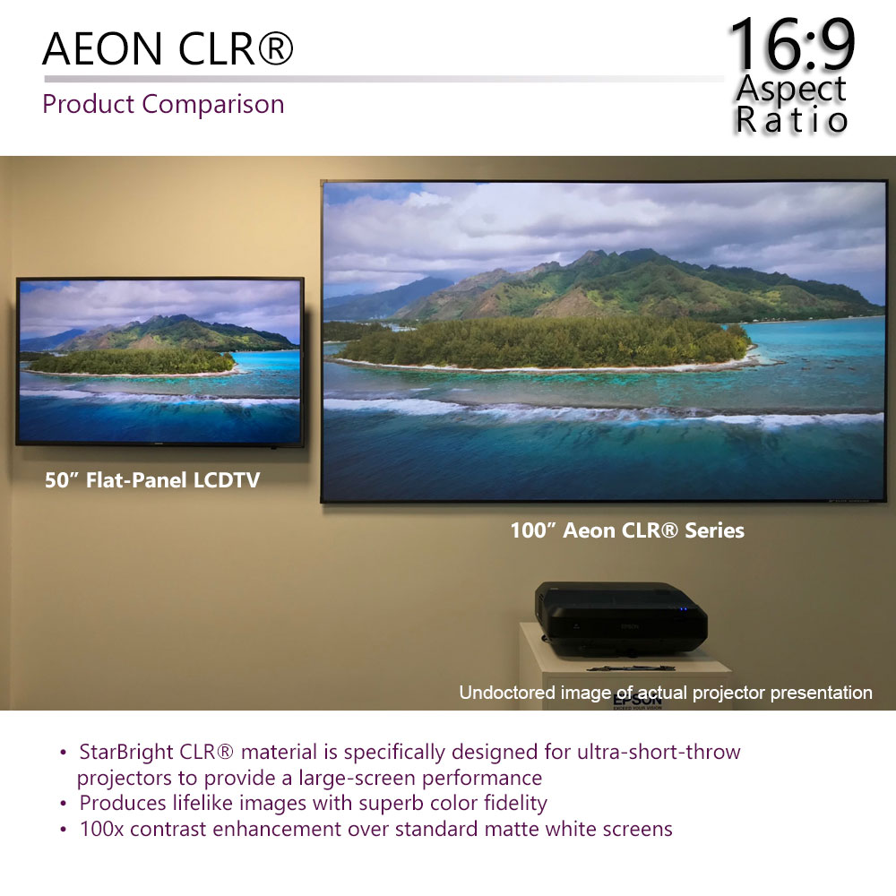 Aeon CLR® Series  Best ALR Screen For Ust Projector