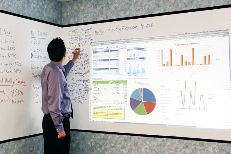 Projection screen for installing the Insta DE 2af.