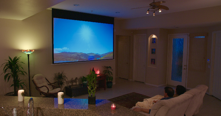 Installing An In Ceiling Projector Screen From Below