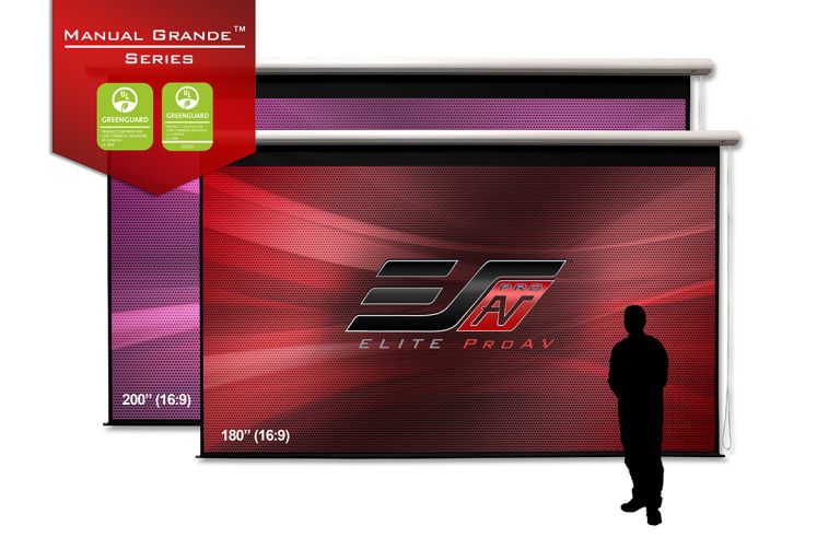 Manual Grande® Large Venue Projector Screen Sizes