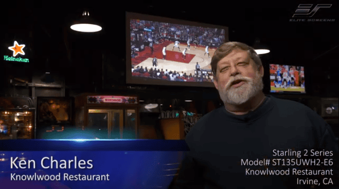 Starling 2 Series- Electric Wall/Ceiling Projector Screen at Knowlwoods Restaraunt