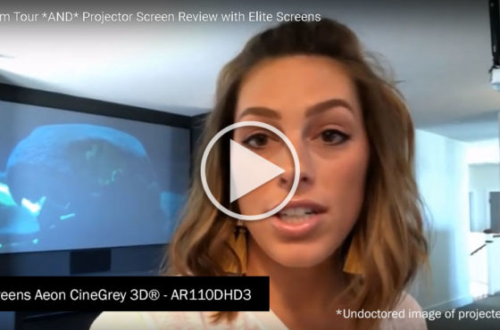 Host of The Blissful Bee and Popular Online Interior Design Expert Showcases Elite Screens’ Aeon CineGrey 3D® in Her Latest Media Room Project