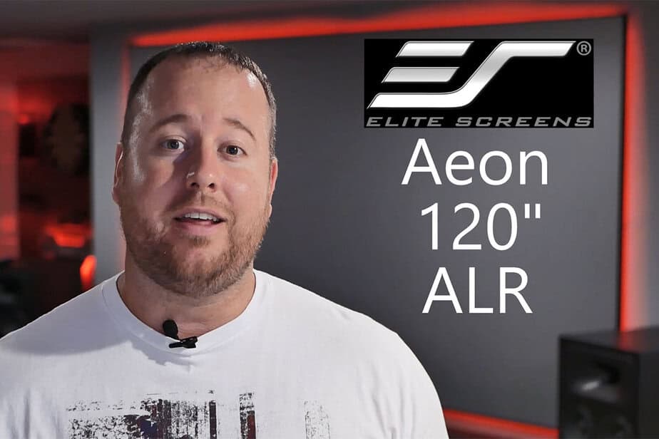 AEON 120" ALR projection screen for home theater and professional use. High-quality, large-format sc.