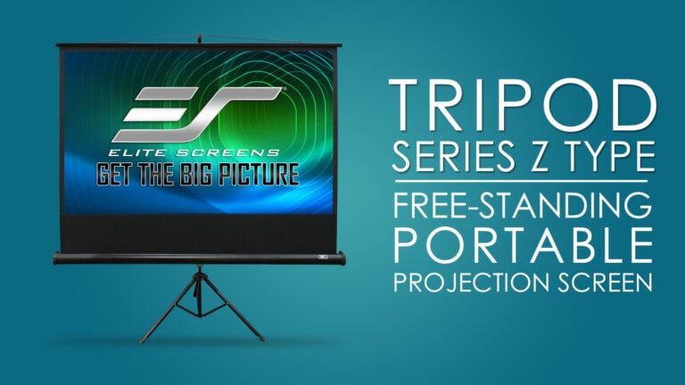Portable Tripod Series Z Type projection screen for presentations and home theaters.