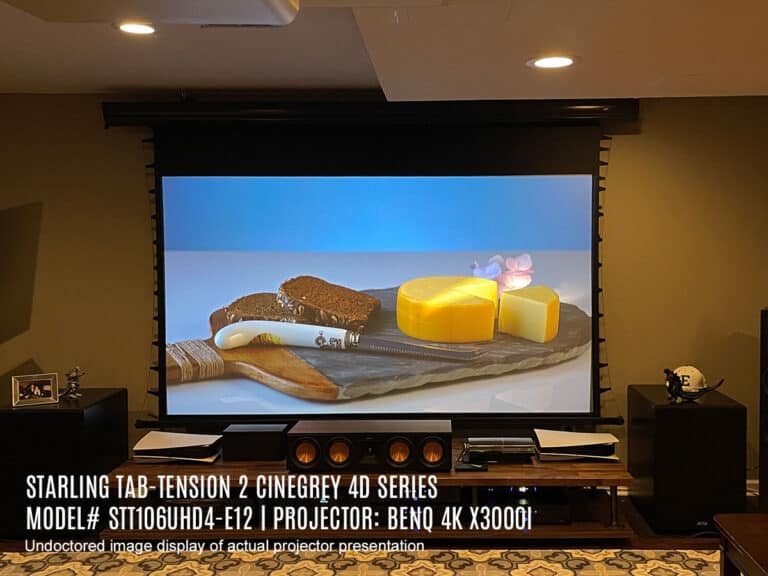 Elite Screens Starling Tab-Tension 2 CineGrey 4D® Ceiling Ambient Light Rejecting Screen