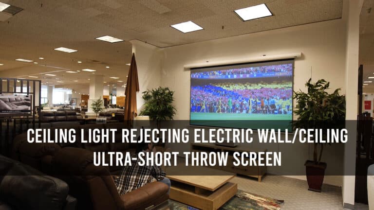 Elite Screens Starling Tab-Tension CLR® 3 Ceiling ALR Screen for Ultra Short Throw Projectors