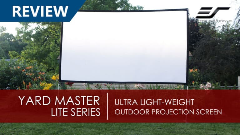 Outdoor projection screen for yard with lightweight, durable design.
