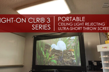 Elite Screens Light On CLR® 3 Portable Ceiling Light Rejecting UST Projector Screen