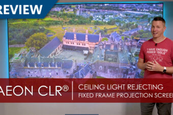 Elite Screens Aeon CLR® Ceiling Ambient Light Rejecting Projector Screen Reviewed by LRN2DIY