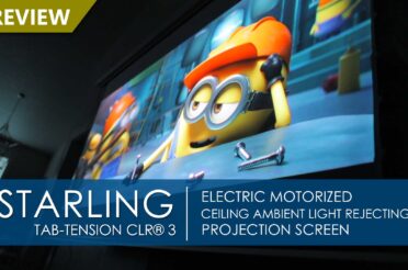 Elite Screens Starling Tab-Tension CLR® 3 Electric Ceiling Ambient Light Rejecting Projector Screen