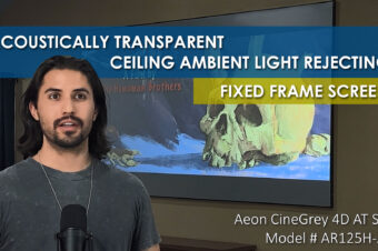 Elite Screens Aeon CineyGrey 4D AT Acoustic Transparent Ceiling Ambient Light Rejecting Screen