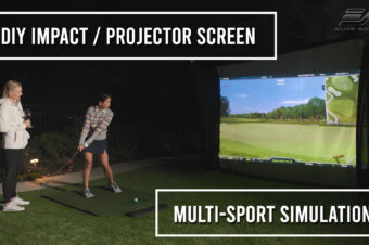 Elite Screens GolfSim DIY Impact Front Projection Screen for Golf Multi-Sport Simulator