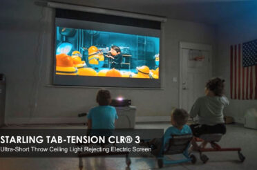 Elite Screens Starling Tab-Tension CLR® 3 Electric Ceiling Ambient Light Rejecting Projector Screen