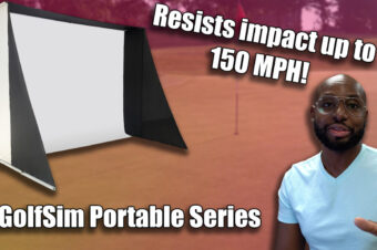 Golf Anytime, Anywhere: Elite Screens GolfSim Portable ImpactWhite® 350 Unleashed!