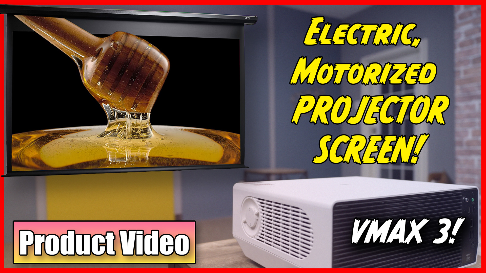 VMAX 3 Electric, Motorized Projector Screen