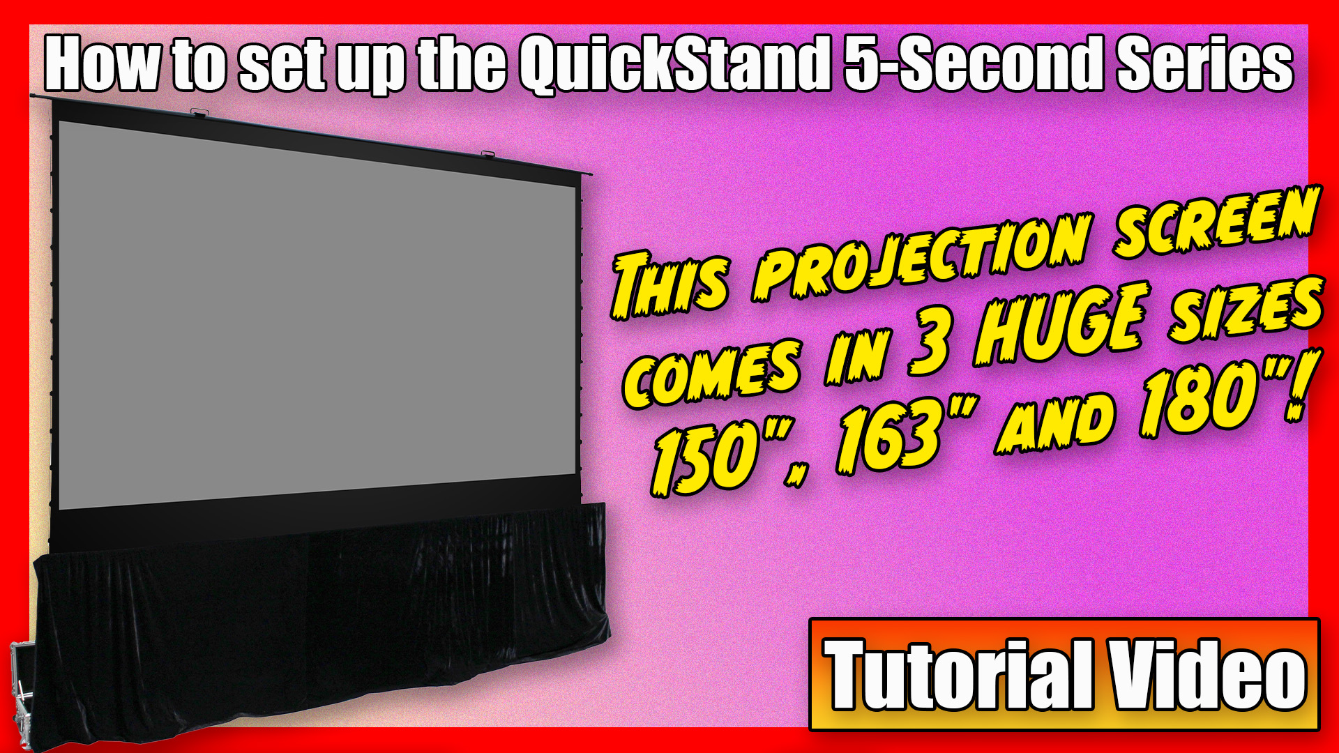 Setting Up the Elite Screens QuickStand 5-Second Projector Screen Series