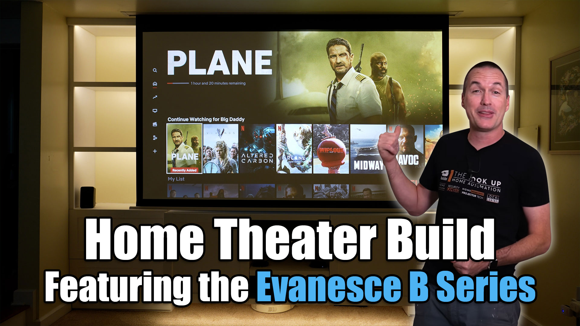Living Room Theater Build – Hidden Screen, LEDs, Motorized Blinds