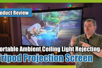 Elite Screens Tripod Tab-Tension CineGrey 5D Review | Best Portable CLR/ALR Screen?