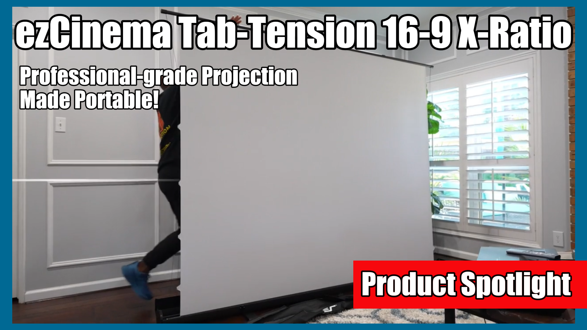 New ezCinema Tab Tension X Ratio Professional Portable Projection