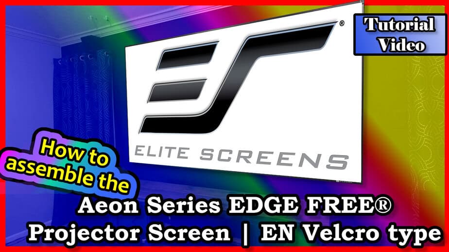 AEON Series EDGE FREE projector screen with Velcro type for easy setup.