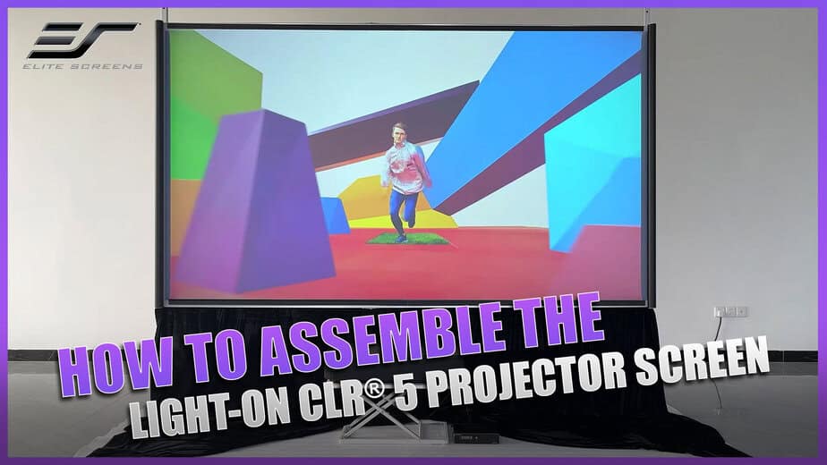 Step-by-step guide to assembling the Light-On CLR® 5 projector screen for optimal viewing.