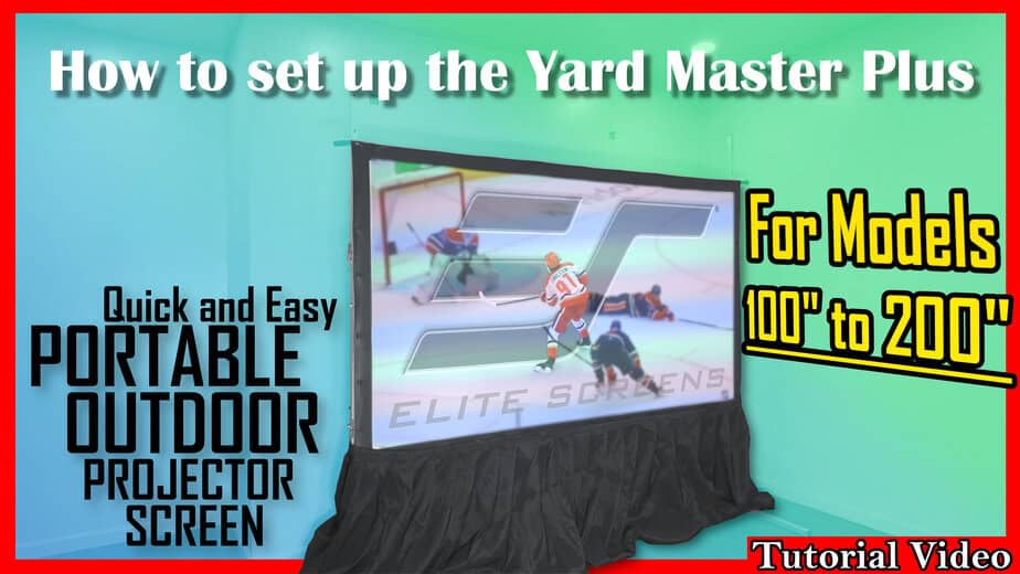 Portable outdoor projection screen for yard setups, ideal for models 100" to 200".