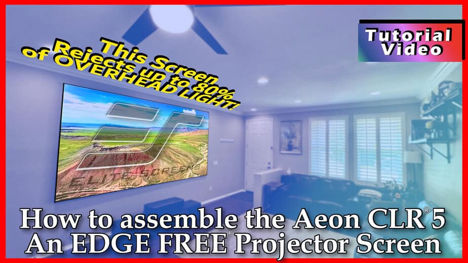 Step-by-step guide to assembling the Aeon CLR 5 EDGE FREE projector screen.